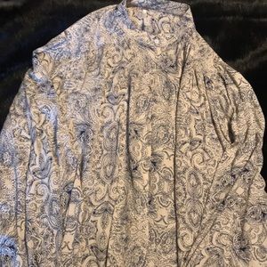 Free people navy floral blouse